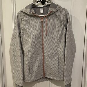 Mondetta Gray Chevron Patterned Hooded Jacket